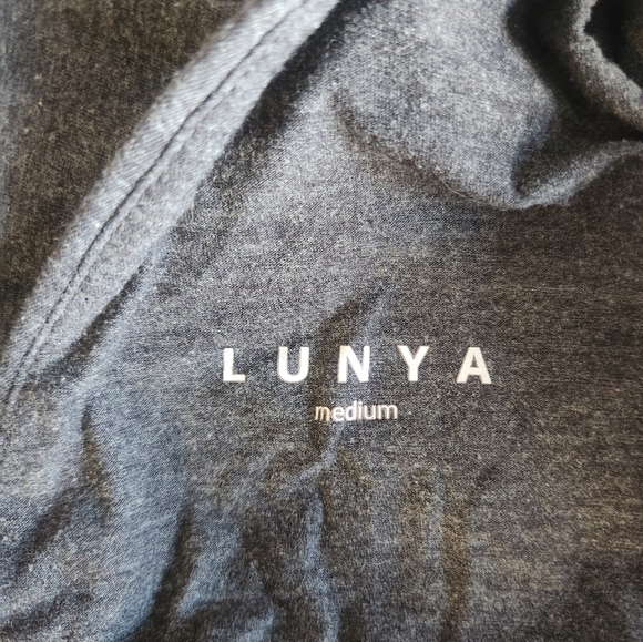 Lunya Restore Romper 100% Cotton Gray Size Medium. - Picture 4 of 5